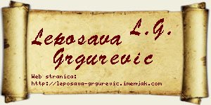 Leposava Grgurević vizit kartica